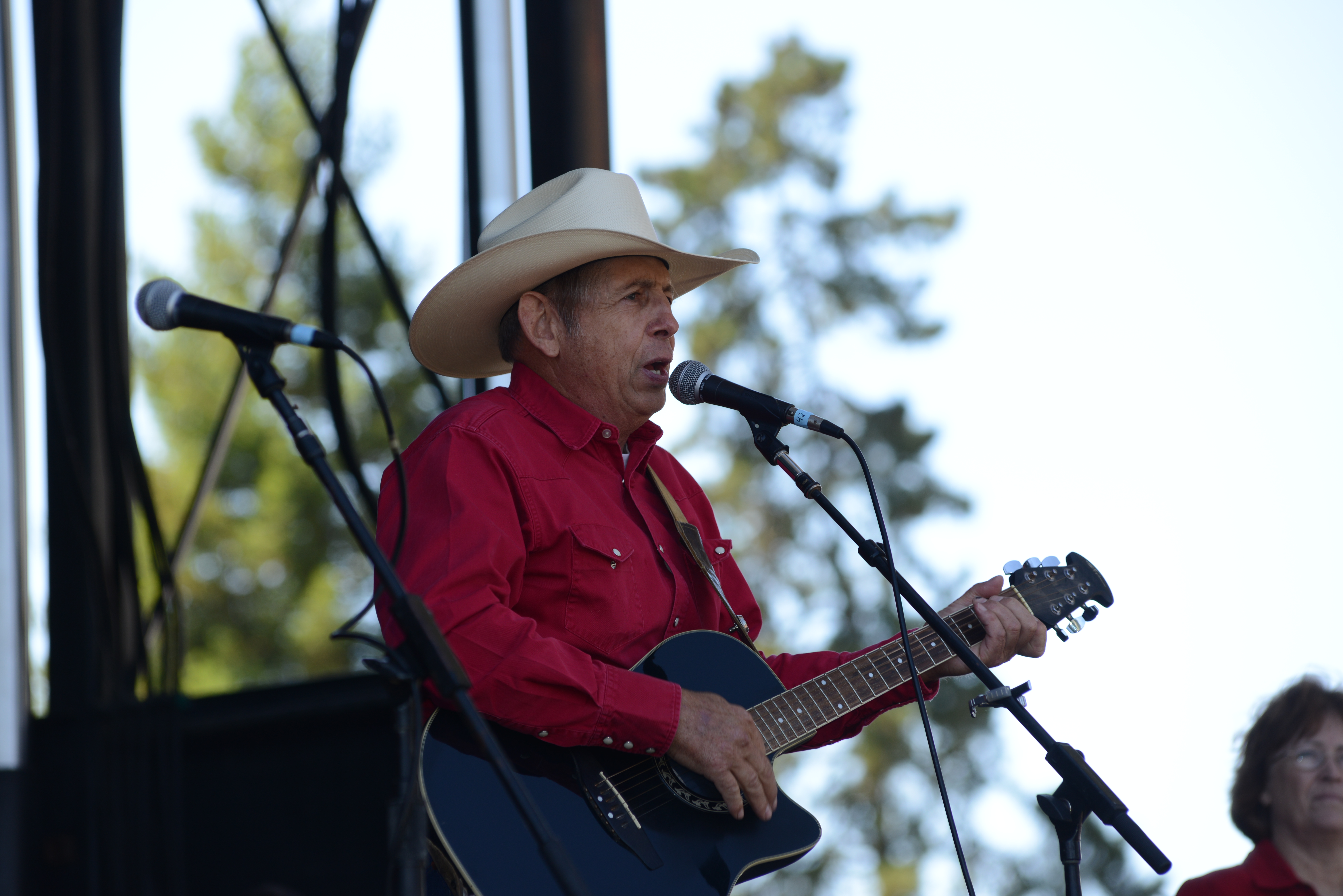 Monte Mills performing on stage